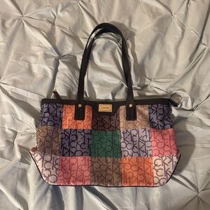 Calvin Klein Colorful Logo Patch Tote